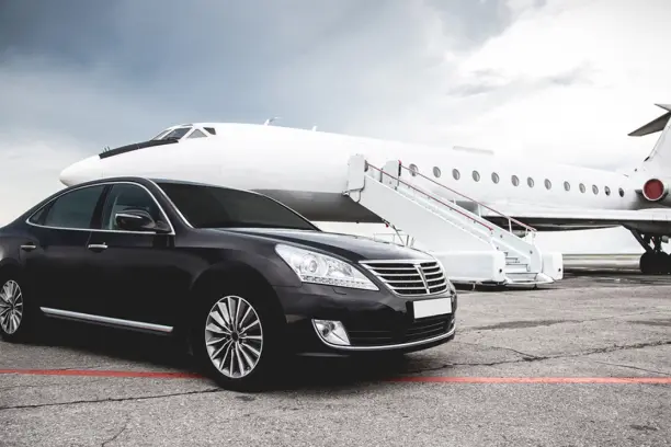 black car for airport rental service