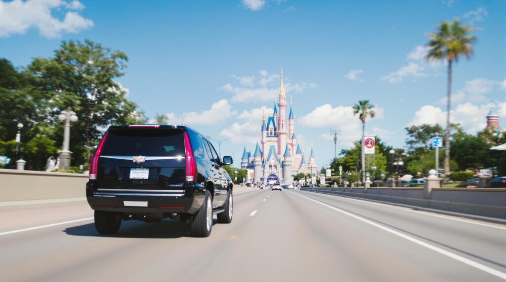 Escalade Driving Up To Walt Disney World
