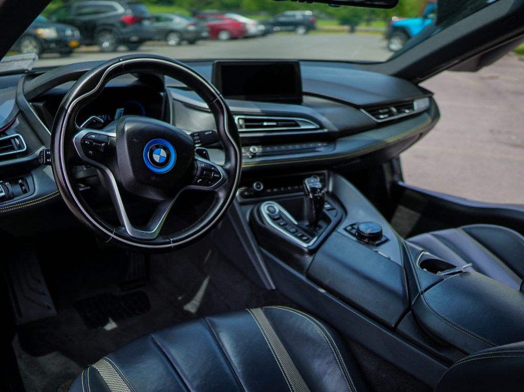 BMW I8 Black Interior View