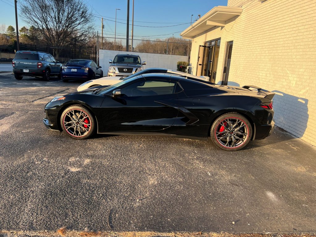 Black Chevrolet Corvette C8 Driver Side