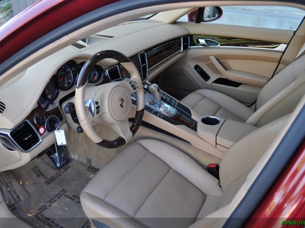 Burgundy Porche 2013 interior