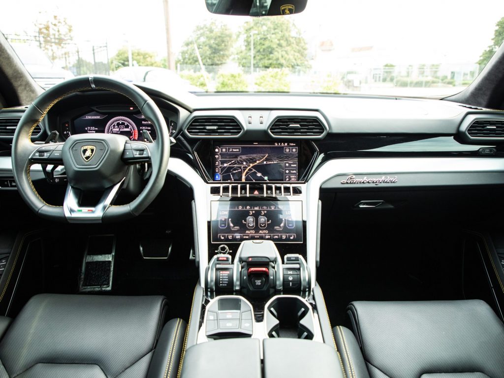 Lamborghini Urus Rental Navigation Driver View