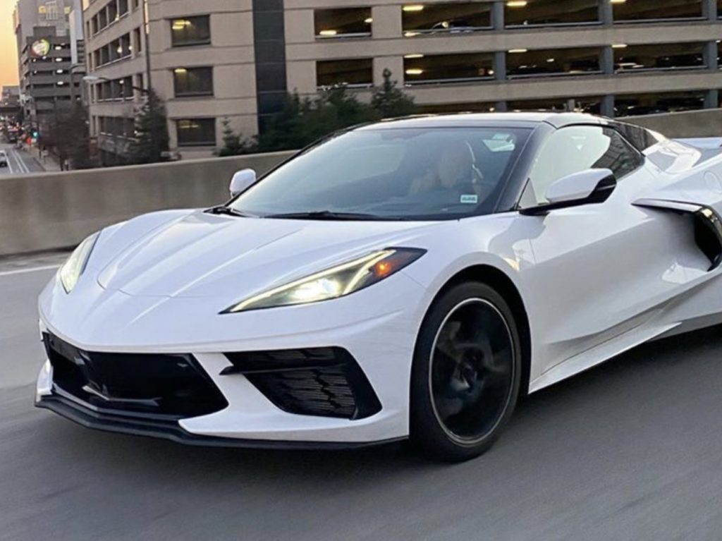 White Corvette C8 Rental Atlanta